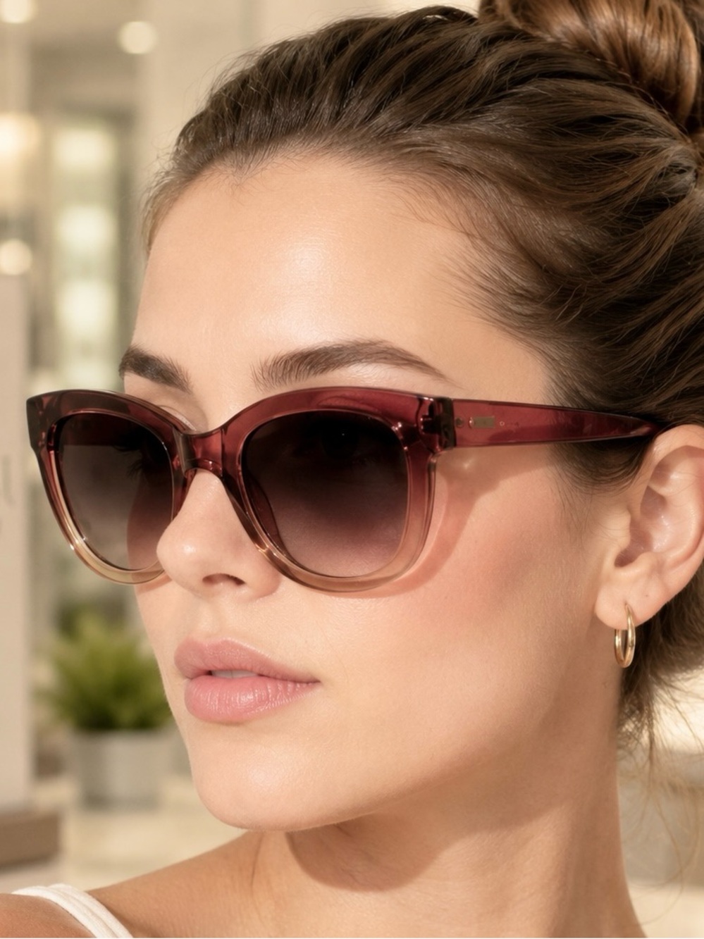 J. Crew Oversized Square-Frame Sunglasses 100% UV Protection UV400 Rating